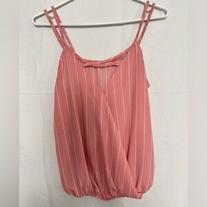 Elegant Pink Striped Women's Top